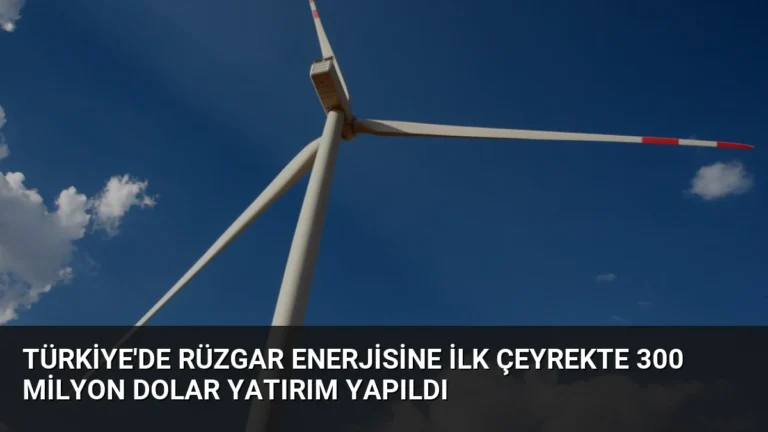 Türkiye’de Rüzgar Enerjisine İlk Çeyrekte 300 Milyon Dolar Yatırım Yapıldı