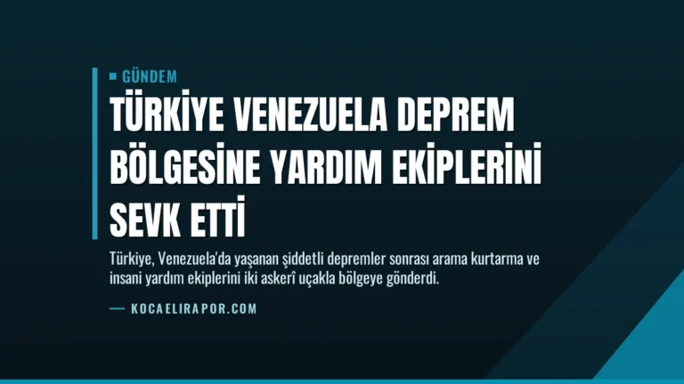 Türkiye Venezuela Deprem Bölgesine Yardım Ekiplerini Sevk Etti