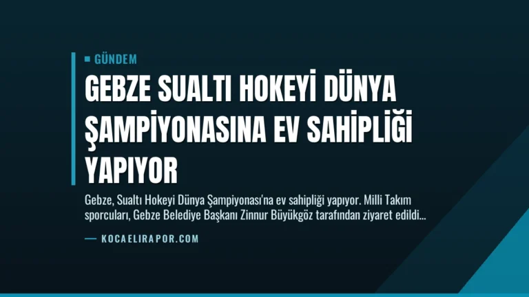 Gebze Sualtı Hokeyi Dünya Şampiyonasına Ev Sahipliği Yapıyor