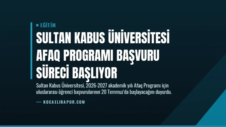 Sultan Kabus Üniversitesi Afaq Programı Başvuru Süreci Başlıyor
