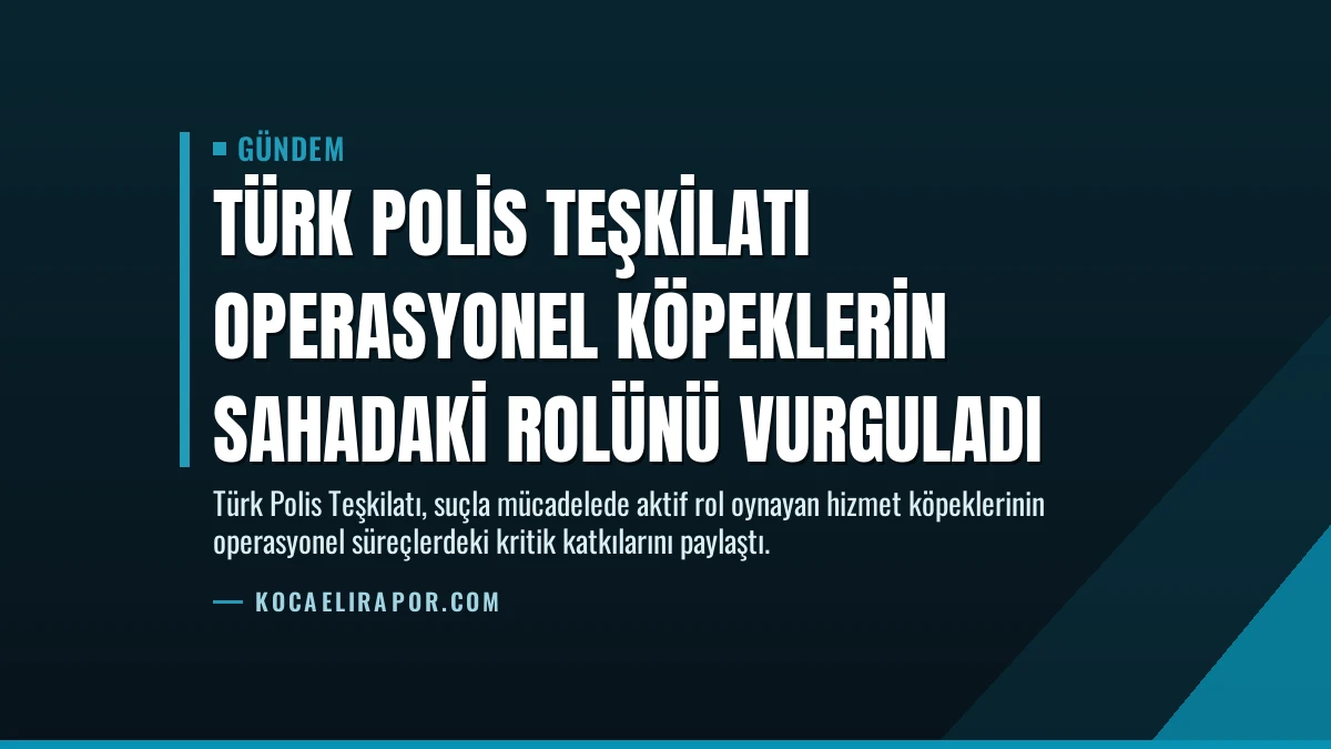 Türk Polis Teşkilatı Operasyonel Köpeklerin Sahadaki Rolünü Vurguladı