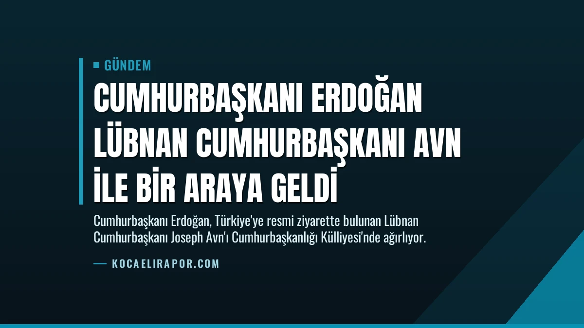 Cumhurbaşkanı Erdoğan Lübnan Cumhurbaşkanı Avn ile Bir Araya Geldi