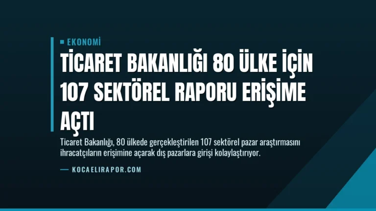 Ticaret Bakanlığı 80 Ülke İçin 107 Sektörel Raporu Erişime Açtı