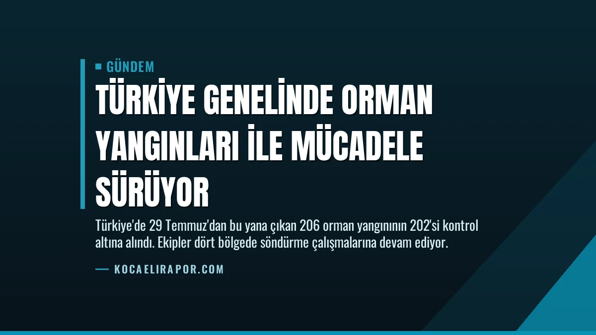 Türkiye Genelinde Orman Yangınları ile Mücadele Sürüyor