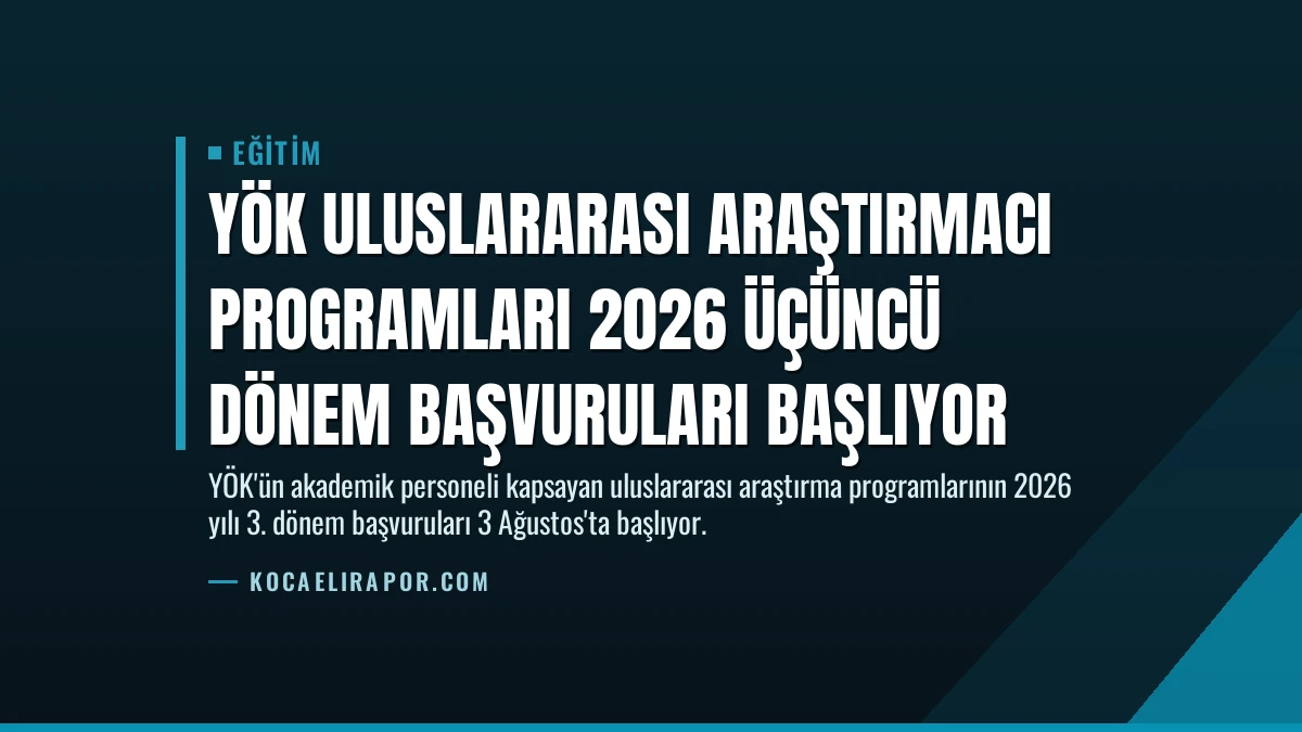 YÖK Uluslararası Araştırmacı Programları 2026 Üçüncü Dönem Başvuruları Başlıyor