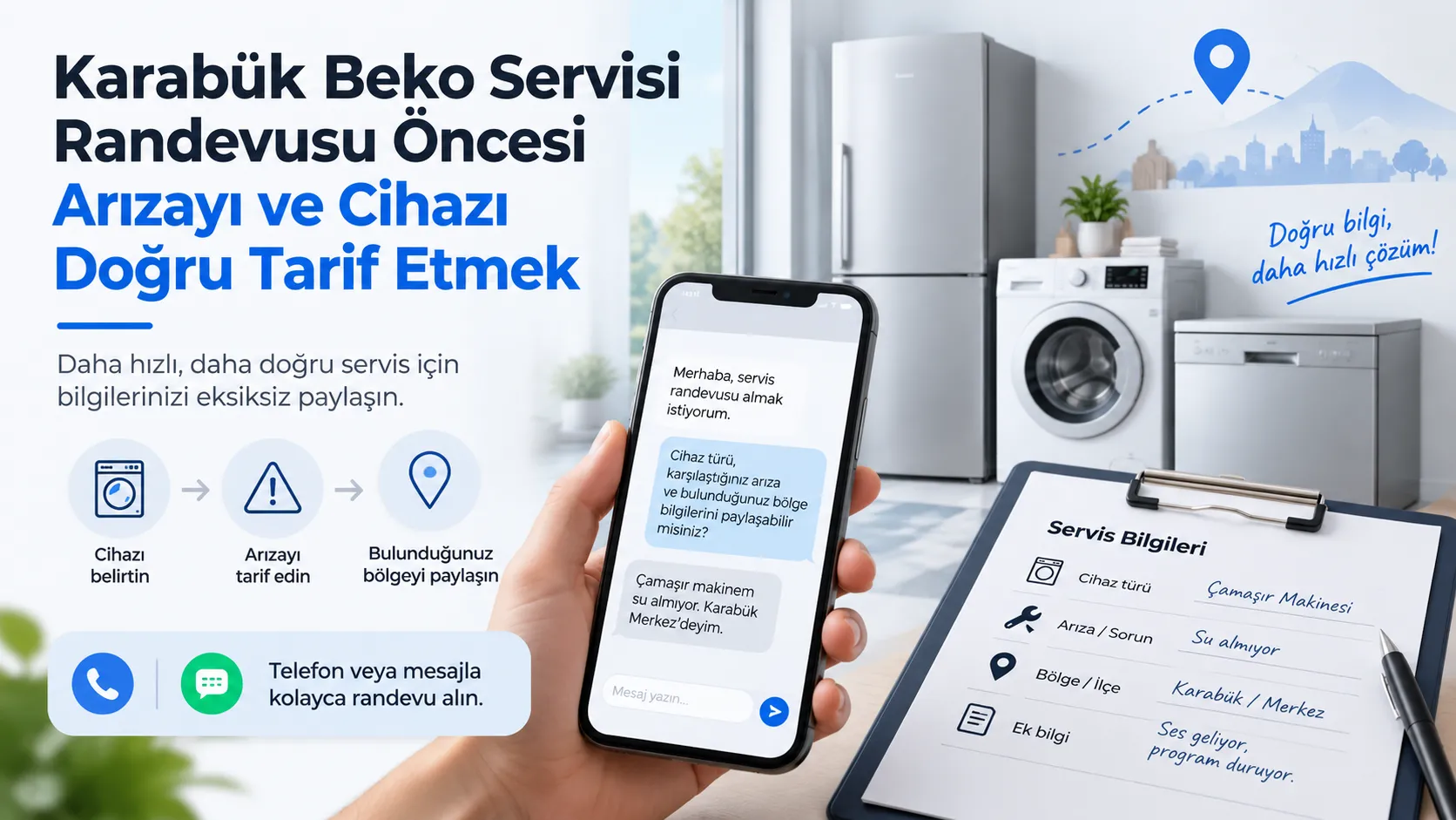 Karabük Beko Servisi Randevusu Öncesi Arızayı ve Cihazı Doğru Tarif Etmek