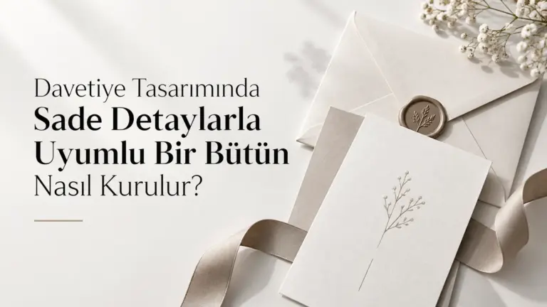 Davetiye Tasarımında Sade Detaylarla Uyumlu Bir Bütün Nasıl Kurulur?