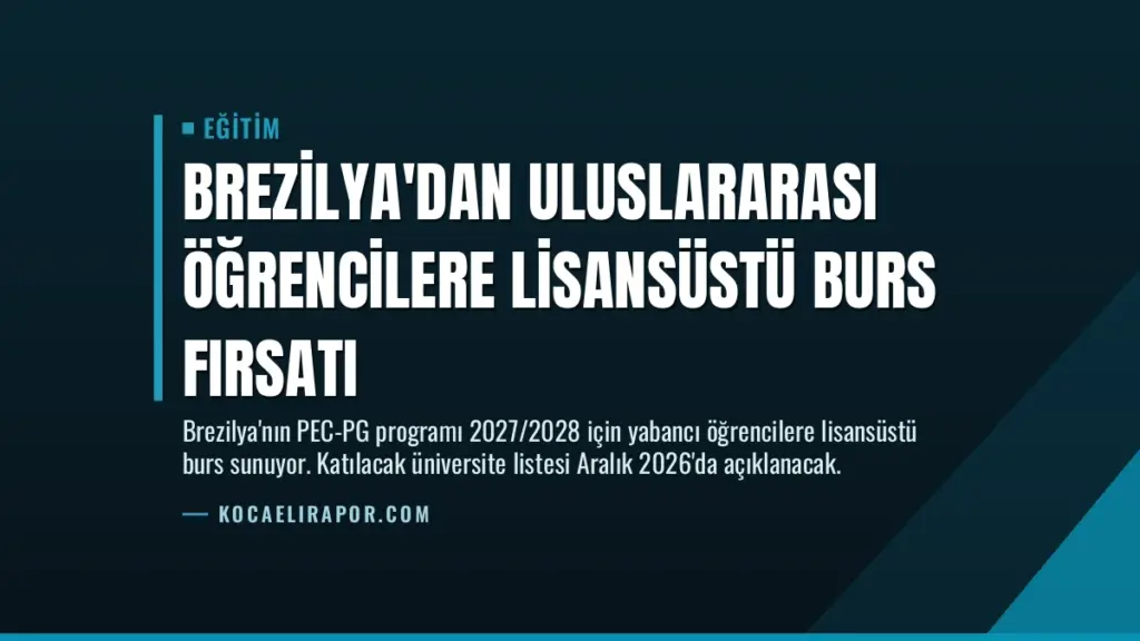 Brezilya'dan Uluslararası Öğrencilere Lisansüstü Burs Fırsatı