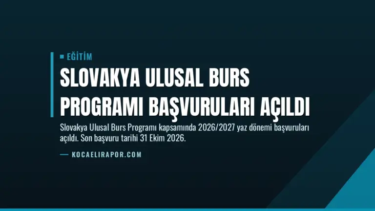 Slovakya Ulusal Burs Programı Başvuruları Açıldı