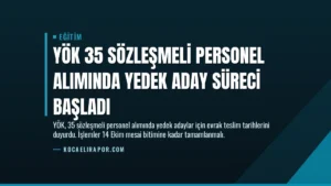 YÖK 35 Sözleşmeli Personel Alımında Yedek Aday Süreci Başladı
